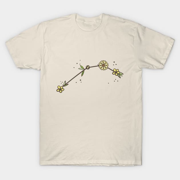 Aries Zodiac Floral for birthday, Aries Zodiac Gift, Aries shirt T-Shirt by Blindemon